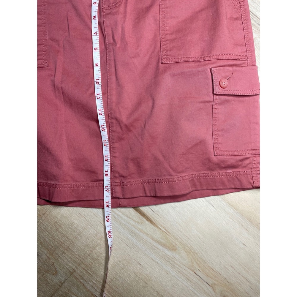 LL Bean Favorite Fit Cargo Skirt Pink Cotton Stretch Petite size 6 outdoor - Picture 9 of 10